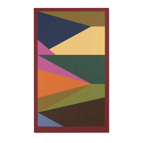 Geometric Colorblock Area Rug — Modern Multicolor Accent Rug