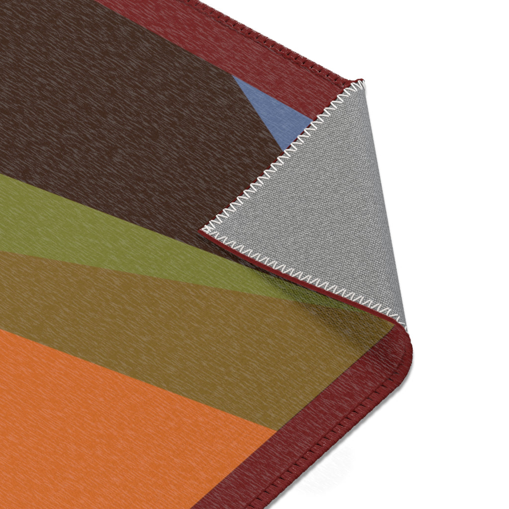 Geometric Colorblock Area Rug — Modern Multicolor Accent Rug