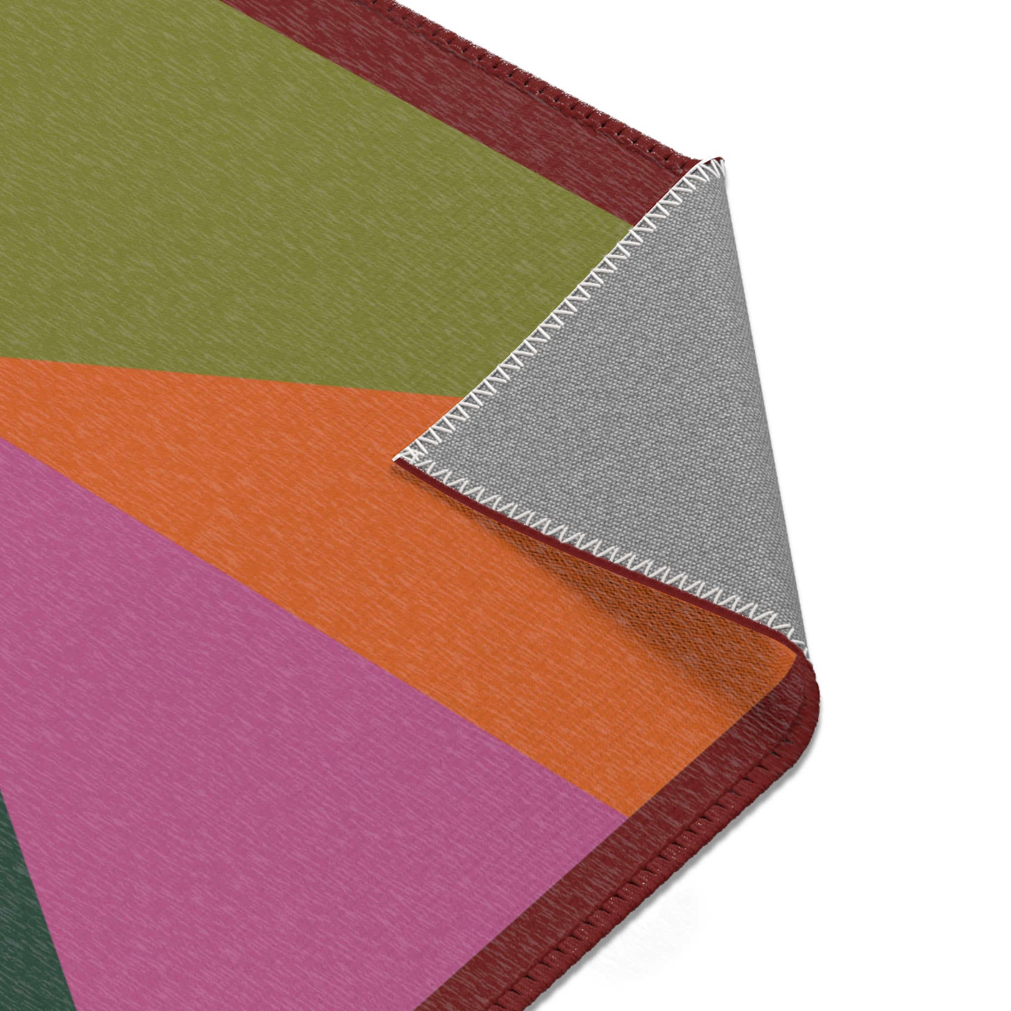 Geometric Colorblock Area Rug — Modern Multicolor Accent Rug